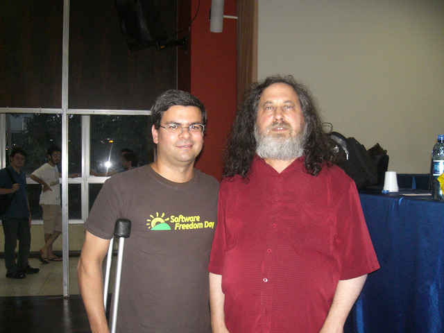 Paulo e Stallman em 2012